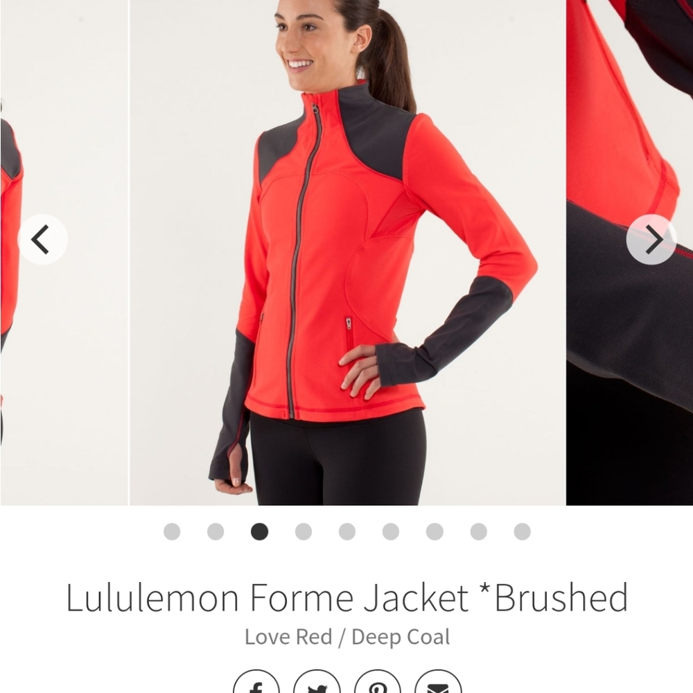 Lululemon Forme Jacket  Brushed Deep Red